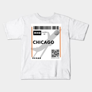 Chicago Ticket Design Kids T-Shirt